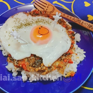 【カレー】ごま高菜の簡単ドライカレー